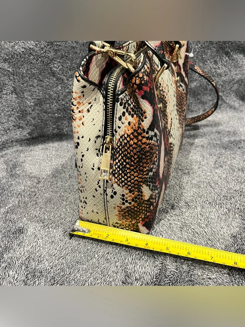 ALDO Legoiri Top Handle Bag (Red/Multicolor Snakeskin variant)